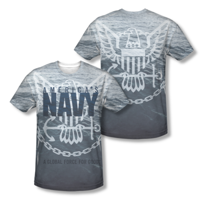 U.S. NAVY "AMERICAN FORCE FOR GOOD" All-Over T-Shirt