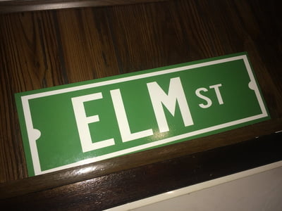 Wall Art Elm Street - Single Sided Aluminum Street Sign 6"H x 16"W (48 Pieces)
