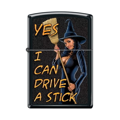 Zippos Yes, I Can Drive A Stick - Sexy Witch - Zippo Lighter