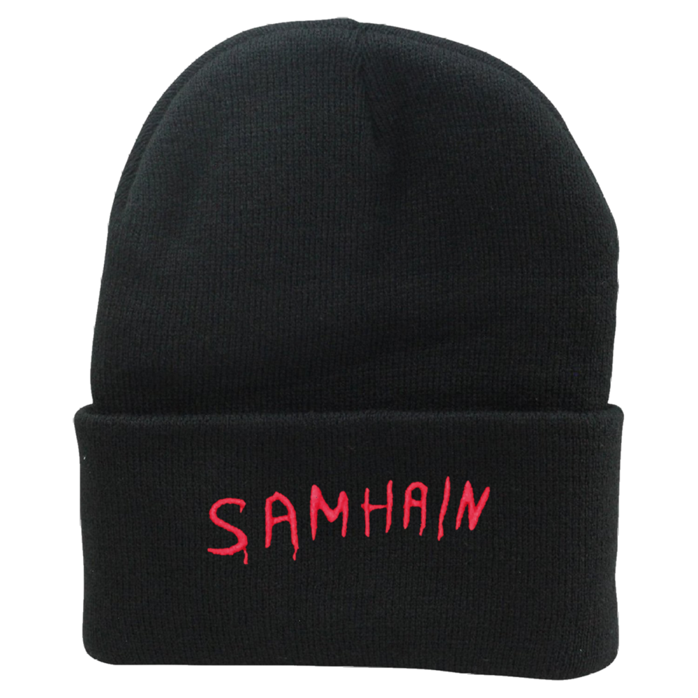 SAMHAIN Embroidered Cuffed Knit Beanie