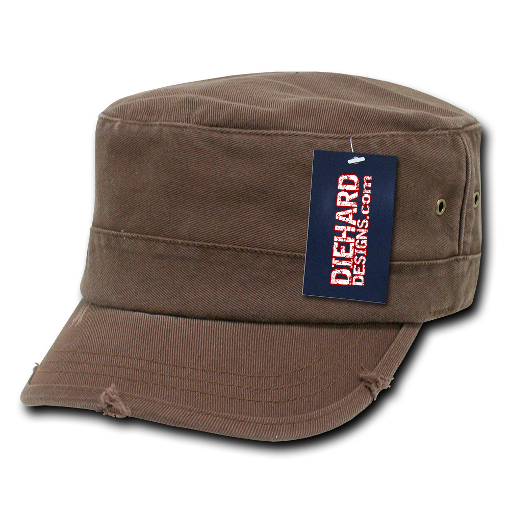 Vintage Flat Top Military Cap