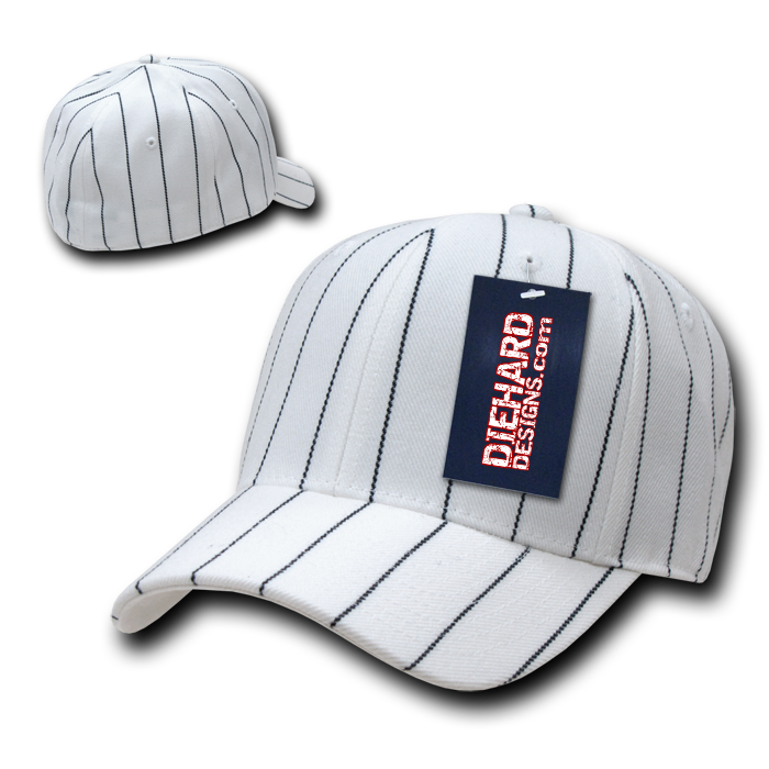Pin Striped Fitted Baseball Cap