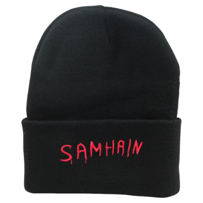 SAMHAIN Embroidered Cuffed Knit Beanie