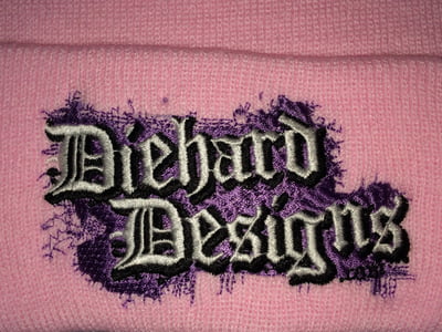 Diehard Designs™ Old English Embroidered Cuffed Knit Beanie