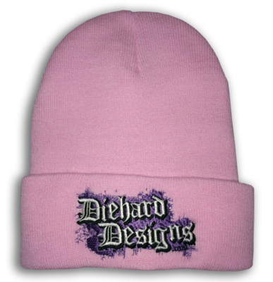Diehard Designs™ Old English Embroidered Cuffed Knit Beanie