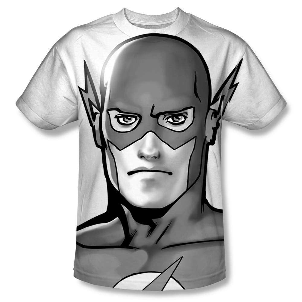 The Flash™ Classic Black & White All-Over T-Shirt