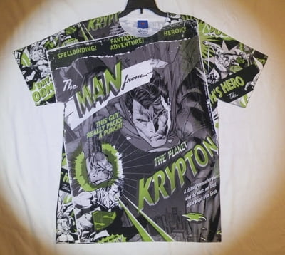 Superman™ The Man from Planet Krypton All-Over T-Shirt - Adult Medium - (LAST ONE LEFT!)