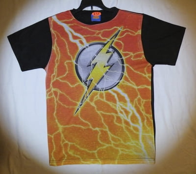 The Flash™ The Flash™ Lightning Logo All-Over T-Shirt -Adult Small (LAST 1 LEFT!)