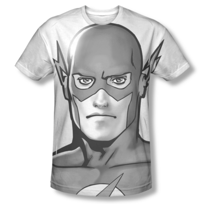 The Flash™ Classic Black & White All-Over T-Shirt