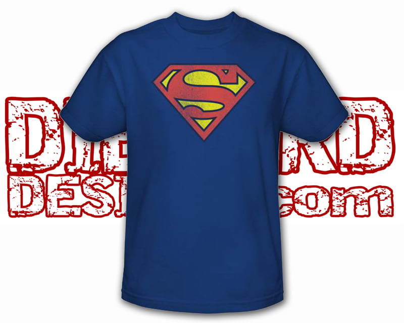 Superman™ RETRO DISTRESSED SHIELD BLUE Apparel