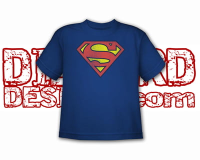 Superman™ RETRO DISTRESSED SHIELD BLUE Apparel