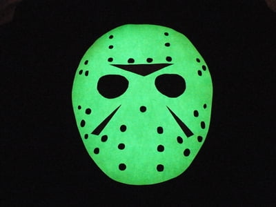 *Glow-In-The-Dark* Friday The 13th "JASON MASK" 100% Cotton (Grown In The U.S.A.) Pullover Hoodie