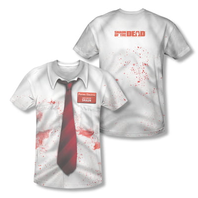 Shaun Of The Dead™ Bloody Workshirt & Tie All-Over T-Shirt