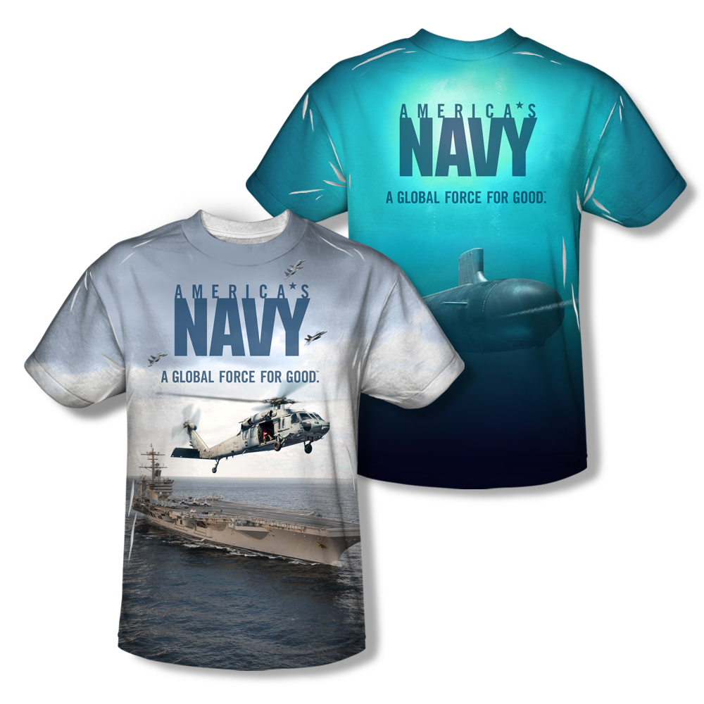 U.S. NAVY "OVER & UNDER" All-Over T-Shirt