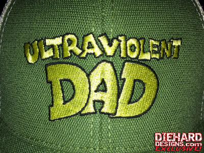 Insane Lane™ "ULTRA VIOLENT DAD" Embroidered Hemp & Recycled Polyester Mesh Eco Trucker Hat