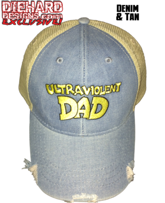 Insane Lane™ "ULTRA VIOLENT DAD" Embroidered Distressed Ollie Cap