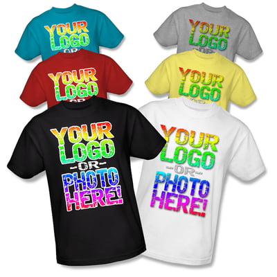 Design Your Own Gildan Ultra Cotton™ 100% Cotton Adult T-Shirt + 1 Full Color & White Ink Print