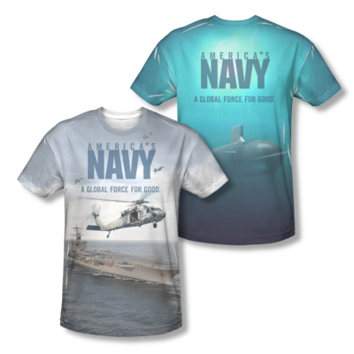 U.S. NAVY "OVER & UNDER" All-Over T-Shirt