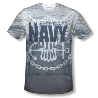 U.S. NAVY "AMERICAN FORCE FOR GOOD" All-Over T-Shirt