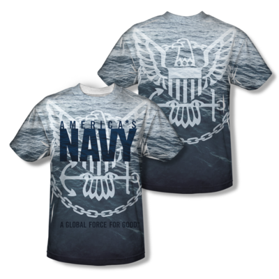 U.S. NAVY "AMERICAN FORCE FOR GOOD" All-Over T-Shirt