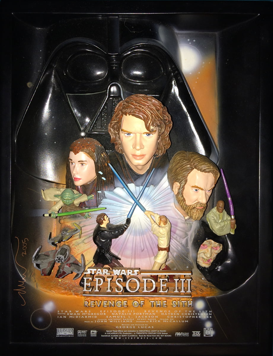 STAR WARS™ REVENGE OF THE SITH™ Limited Edition #609 of 5,000 Premium  Sculpted Collectible Movie Poster (Best Buy Exclusive, Pre-Owned, No Box)  w/ FREE GROUND SHIPPING!*