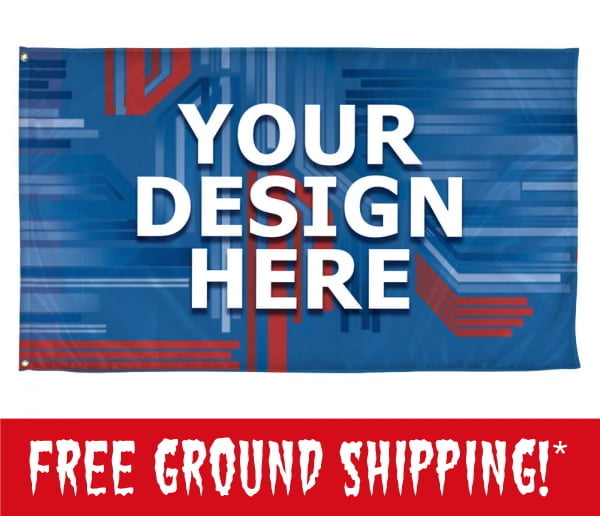 Custom Flag + FREE GROUND SHIPPING!*