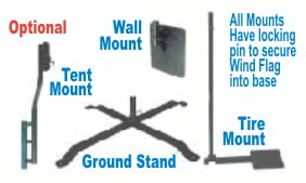 Custom Full Color Wind Flag Kit (3 Different Styles & 4 Different Sizes!)