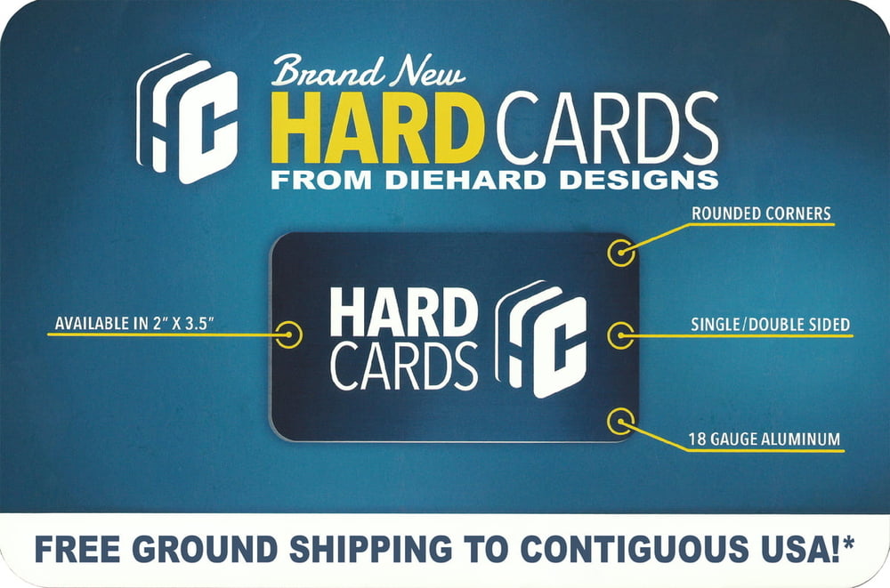 Hard Cards - Custom Aluminum Business Cards w/ FREE GROUND SHIPPING!*